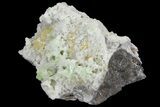 Green Augelite Crystals on Quartz - Peru #173388-2